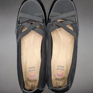 Earth Spirit Black Strap Flat Size 10 Shoes